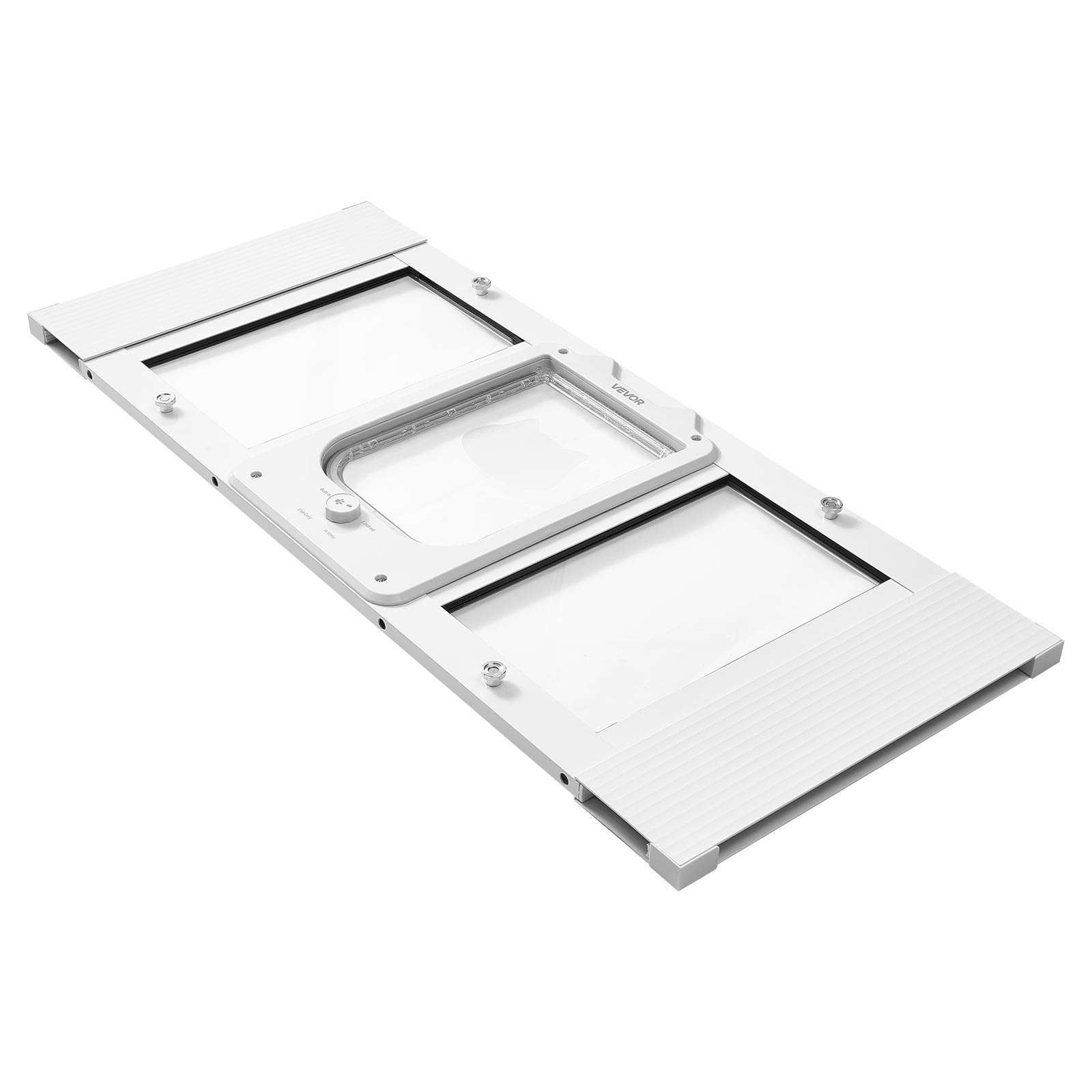 Aba Cat adequada para janelas VEVOR 787 a 914 mm, vidro de alumínio de alta transparência, fecho magnético, 4 modos de travamento, branco - 9