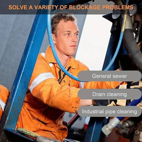 5 buses pointues, de type bouton, rotatives, pour nettoyeur haute pression pour le nettoyage et le débouchage des égouts - 4