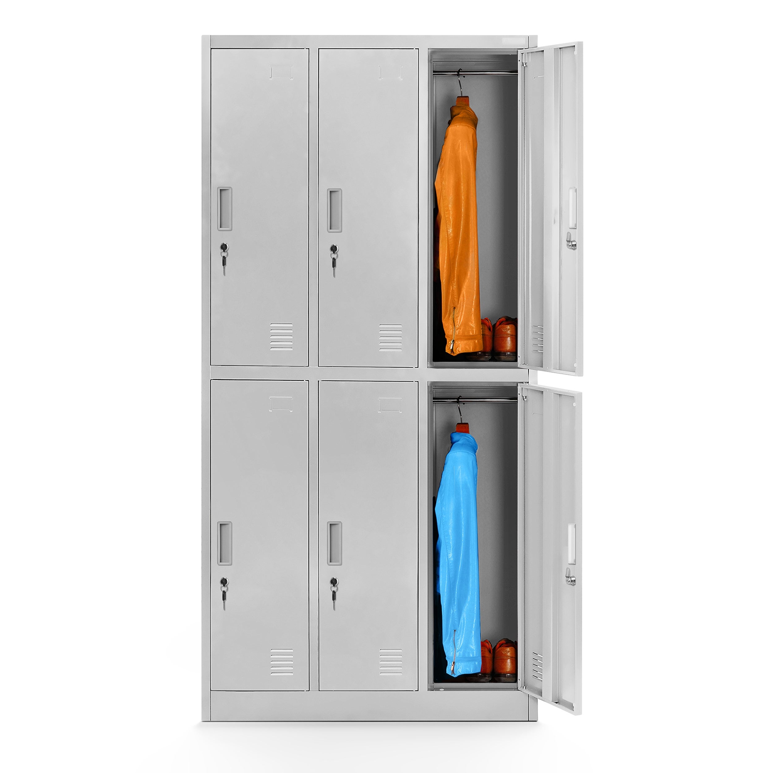 Casier Vestiaire Métallique Simon Rack – 1 Compartiment, Serrure à Clé, 575x400x500 Mm - 10