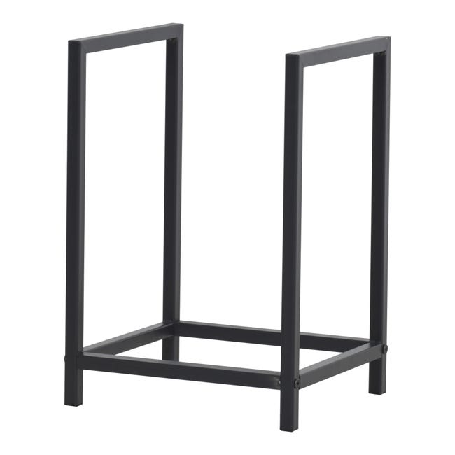 Scaffale In Metallo Per Legna Da Ardere – 65x30x68 Cm, Portata 200 Kg, Con Ruote, Smontabile, Per Camino E Stufa, Colore Antracite