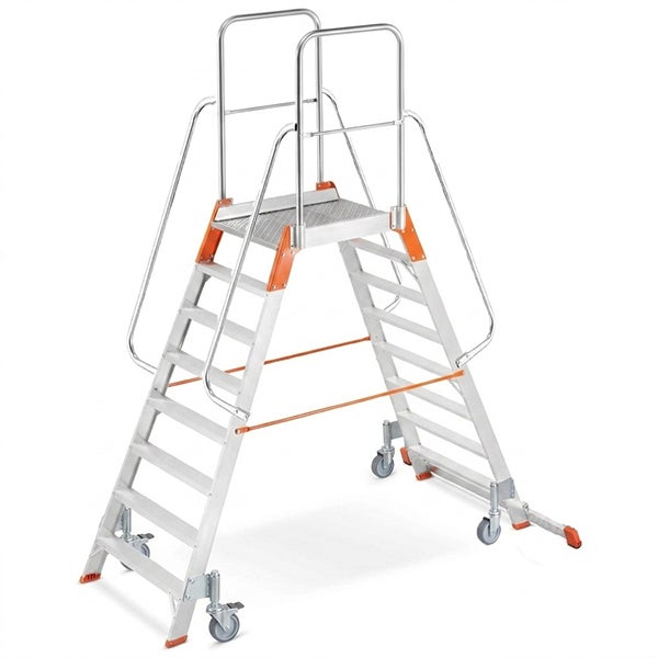 Plateforme 2x7 marches - Hauteur max. de travail 3.47m - 97307R-MC