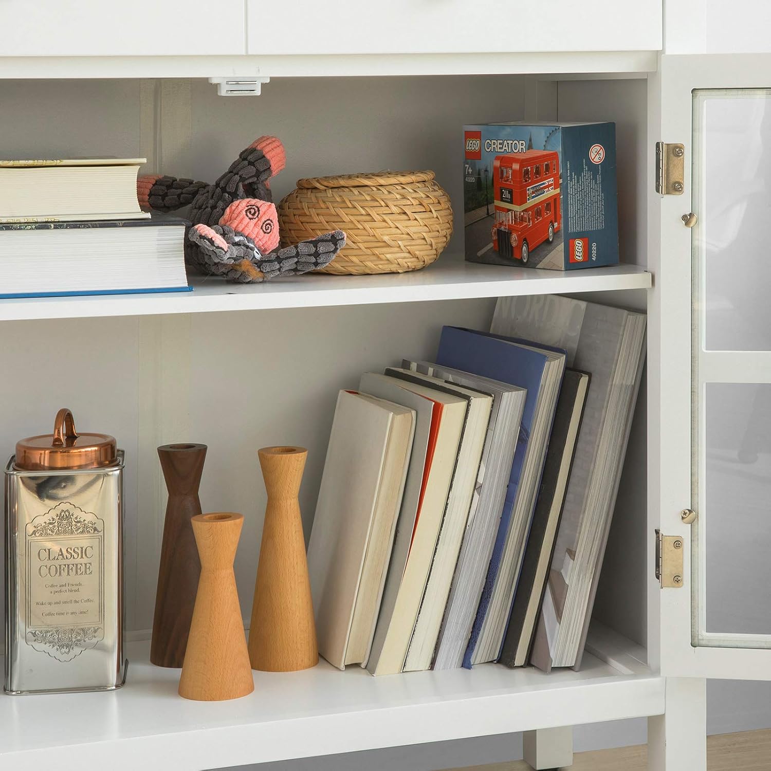 SoBuy FSB23-W Buffet Commode Meuble de Rangement Armoire de Rangement pour Salon, Chambre, Couloir, Cuisine - 5