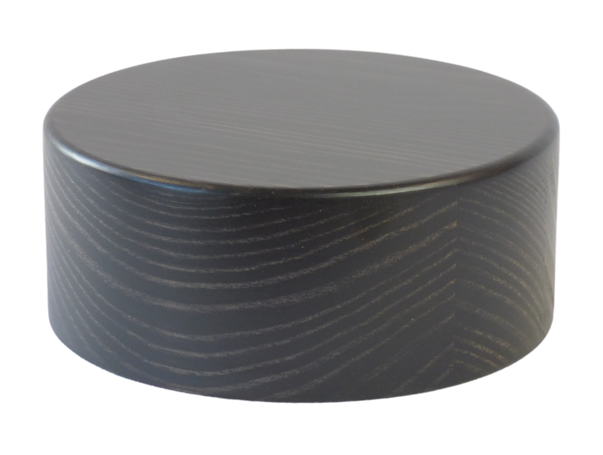 Socle rond vernis - en bois massif teinté noyer Diámetro 10 cms
