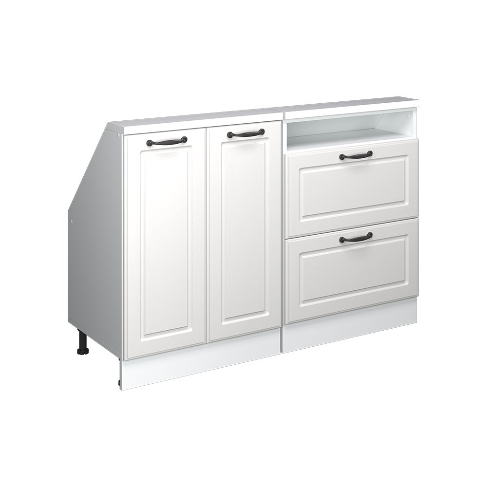 Vicco Szafka kuchenna na dach skośny R-Line, Biały domek wiejski, 120 cm Zestaw 2 sztuk