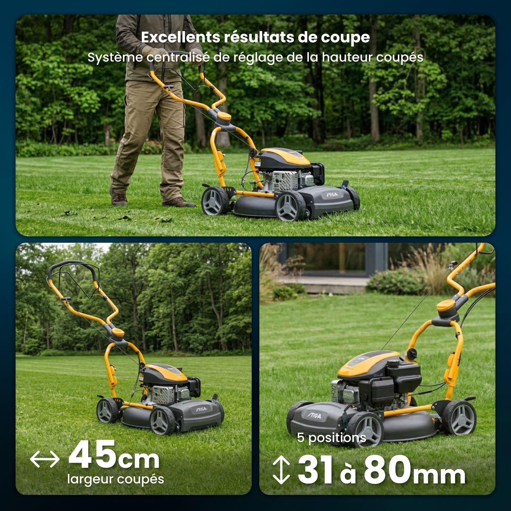 MULTICLIP 547 S STIGA Tondeuse autotractée 123cc 45cm mulching - 4