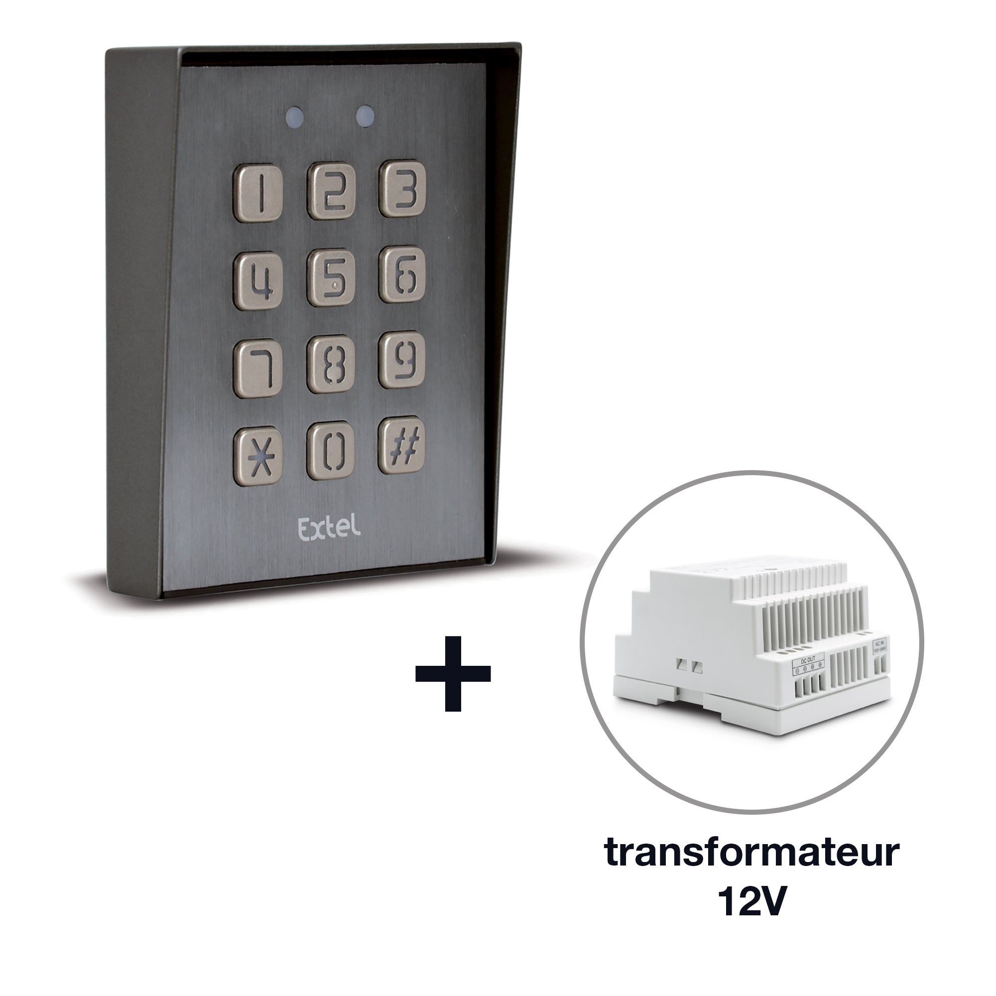 Extel - Digicode filaire avec clavier rétro-éclairé pour serrure électrique et motorisation de portail - KLAVY 3 Avidsen - 3