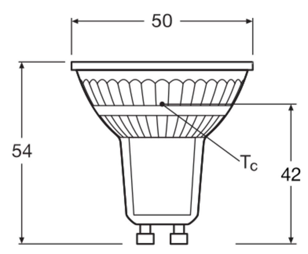 ampoule à led - osram performance - gu10 - 4.5w - 4000k - 36d - 350 lm - par16 - dimmable - osram 045509 - 2
