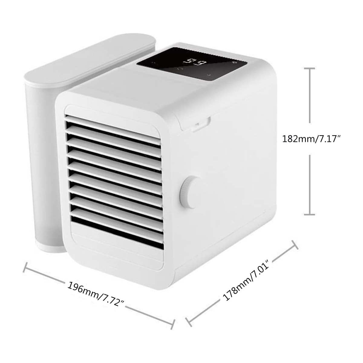 NICOLA Mini Ar Condicionado Portátil 3 em 1, Refrigerador Evaporativo, Humidificador e Purificador, Depósito 1000 ml, Ventoinha USB de Mesa - 2