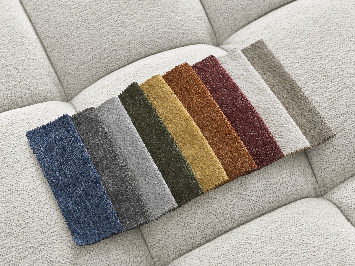 BOBOCHIC Canapé d'angle fixe EVEREST tissu chiné Blanc Angle gauche - 3