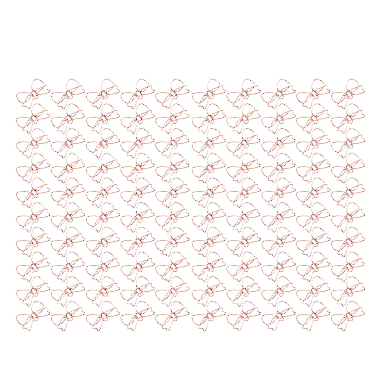 Lot De 100 Trombones En Forme De Cœur Doré - 2 Cm, Métal, Boîte Transparente, Pour Bureau Ou école - 9