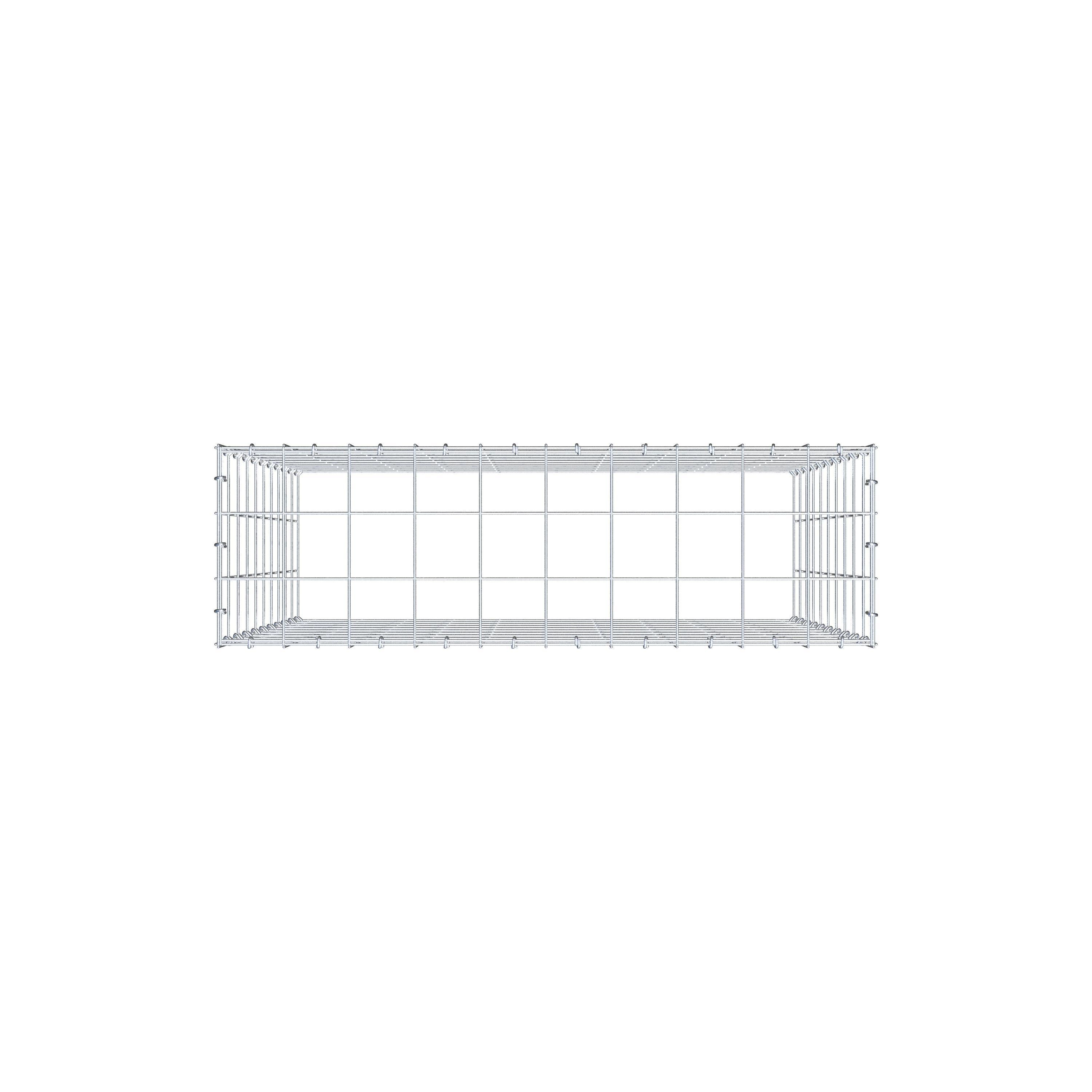 Gavión para apilar en acero galvanizado 100x100x30cm (LxAxP), malla 10 x 10cm, Anillo en C, sin rejilla inferior - 8