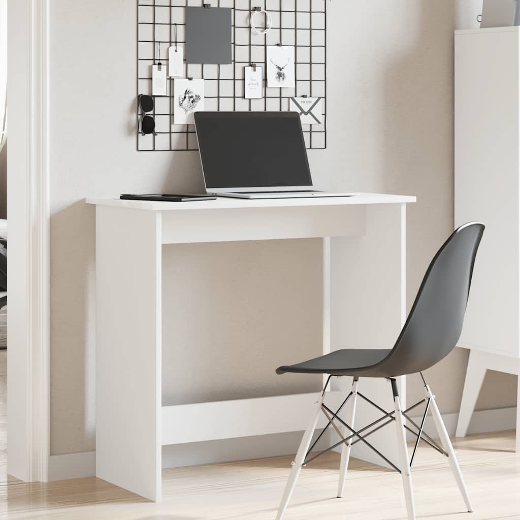 Bureau Blanc 80x40x75 cm Bois d'ingénierie vidaXL - 4