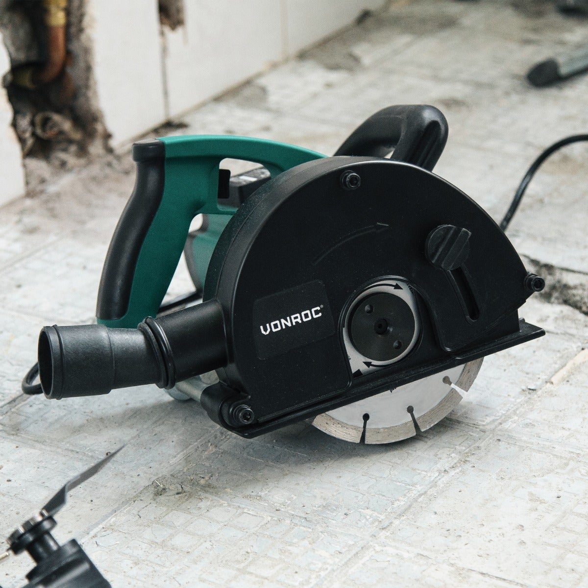 Fraiseuse murale VONROC 150mm 1700W. 2 disques diamants inclus - 3