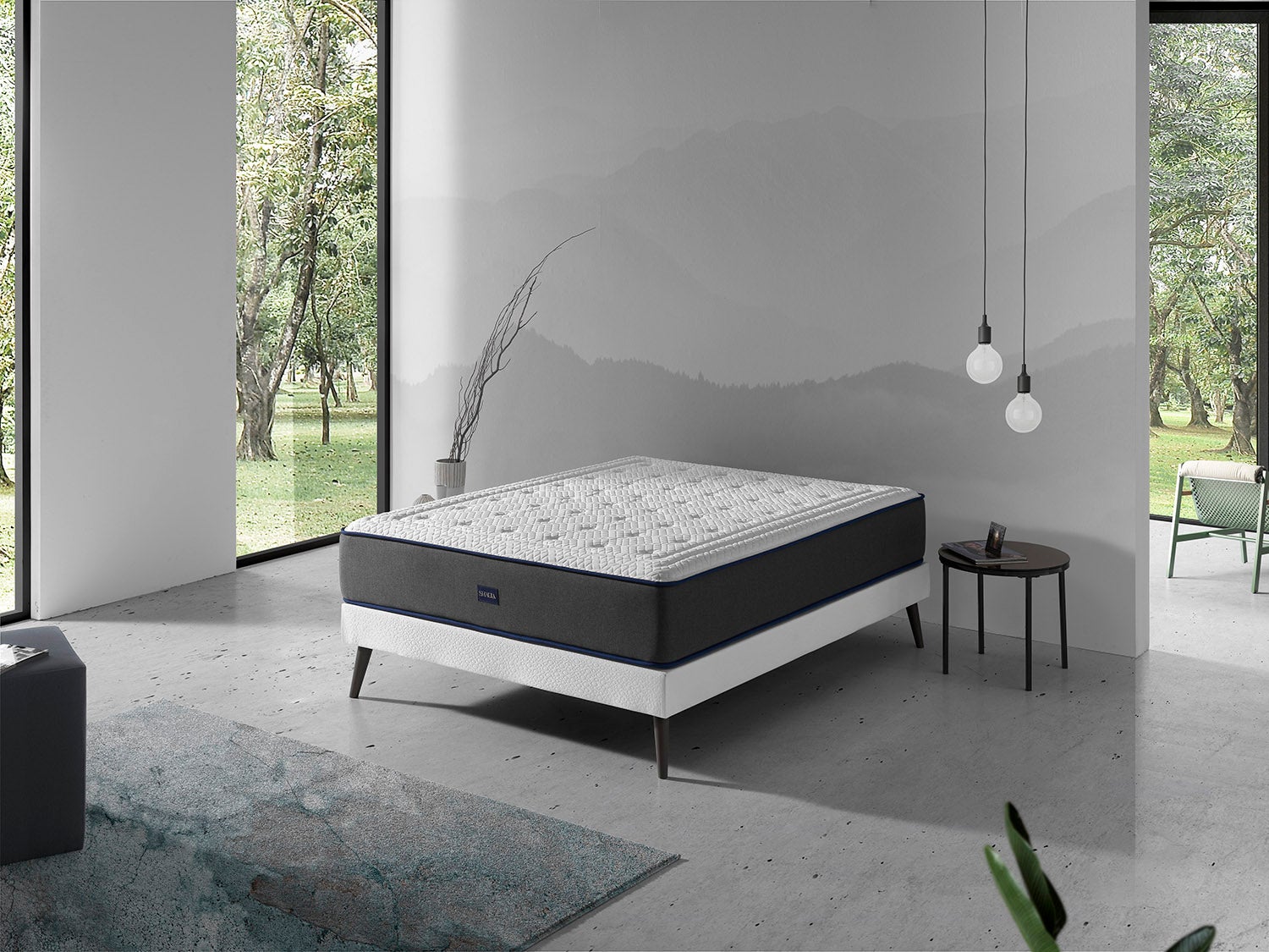 Matelas 100X200 OLYMPO, Epaisseur 30 CM, Moussee a memoire, ergonomique et respirant. Fermeté 3/5 Moyenne - 2