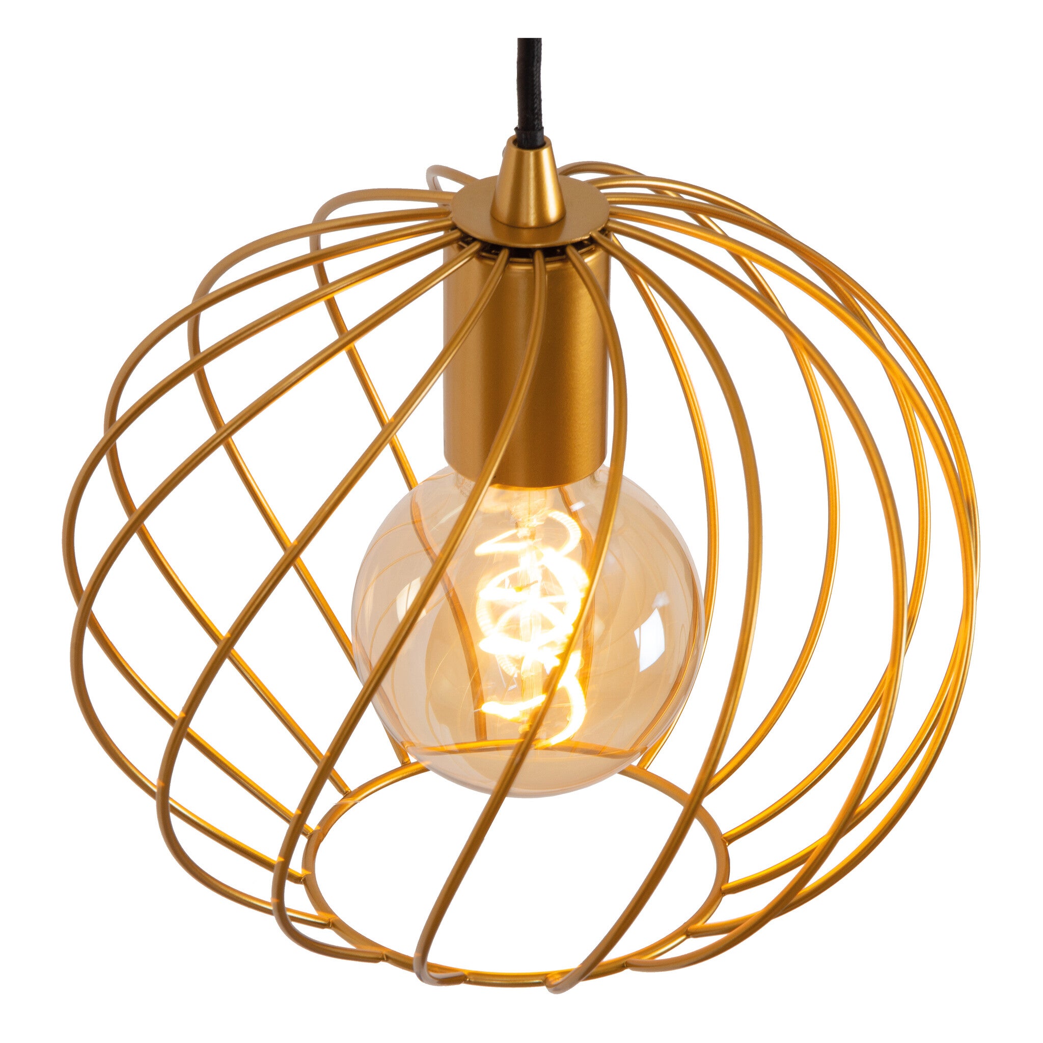 Lampa wisząca DANZA mosiężno-złota 3xE27x40W metal wym:155x50x50cm IP20 Lucide - 3
