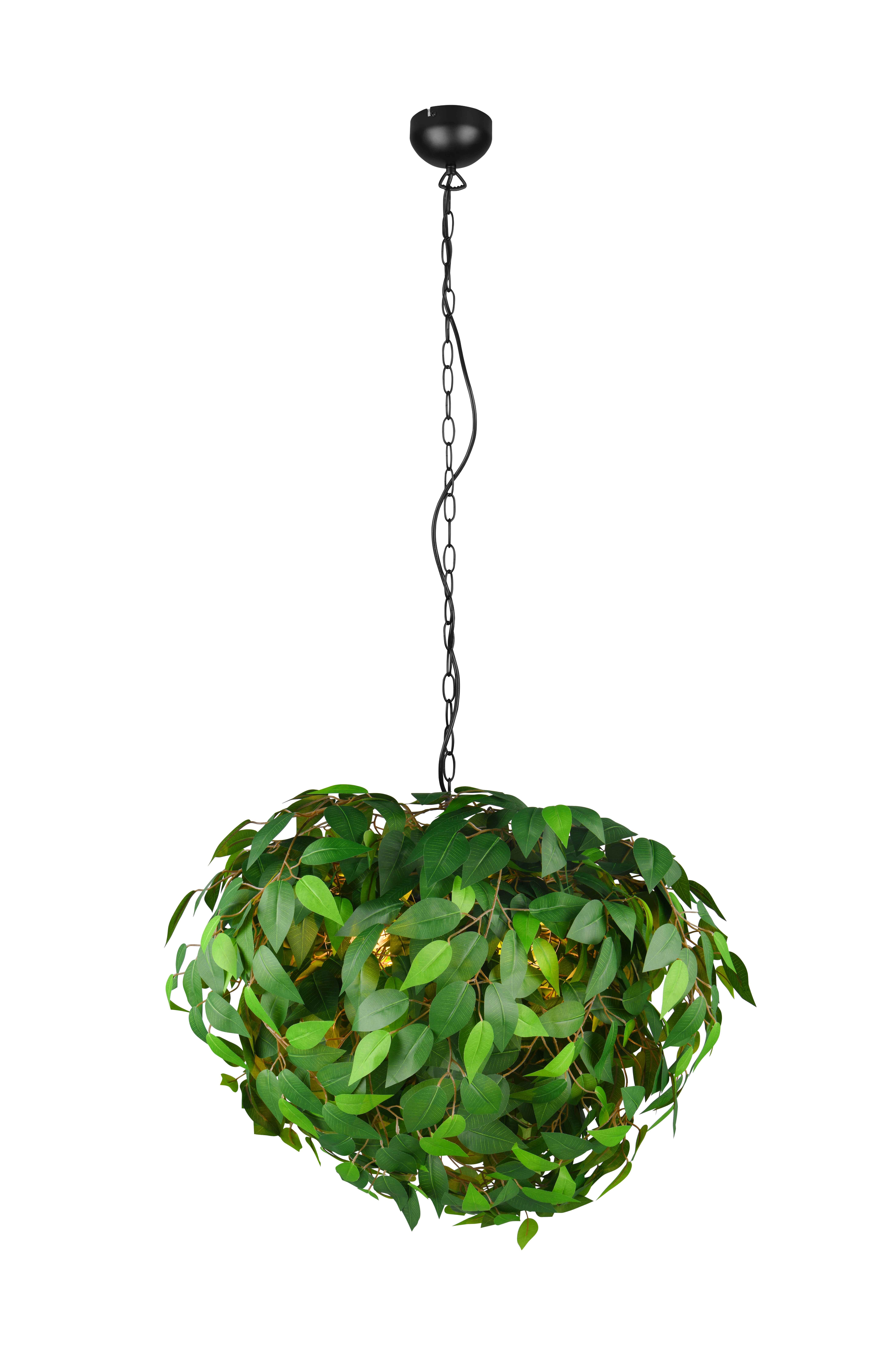 Lampa wisząca Leavy zielono-czarna 4xE14x28W wym: 150 x 70 x 70 cm tworzywo sztuczne RL