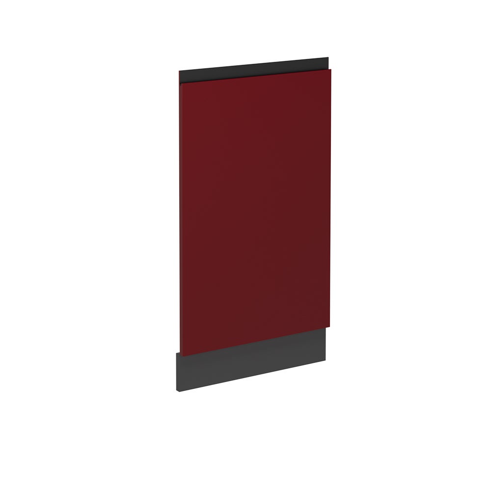 Vicco Panel przedni zmywarki R-Line, Czerwony, 45 cm J-Shape bez blatu roboczego