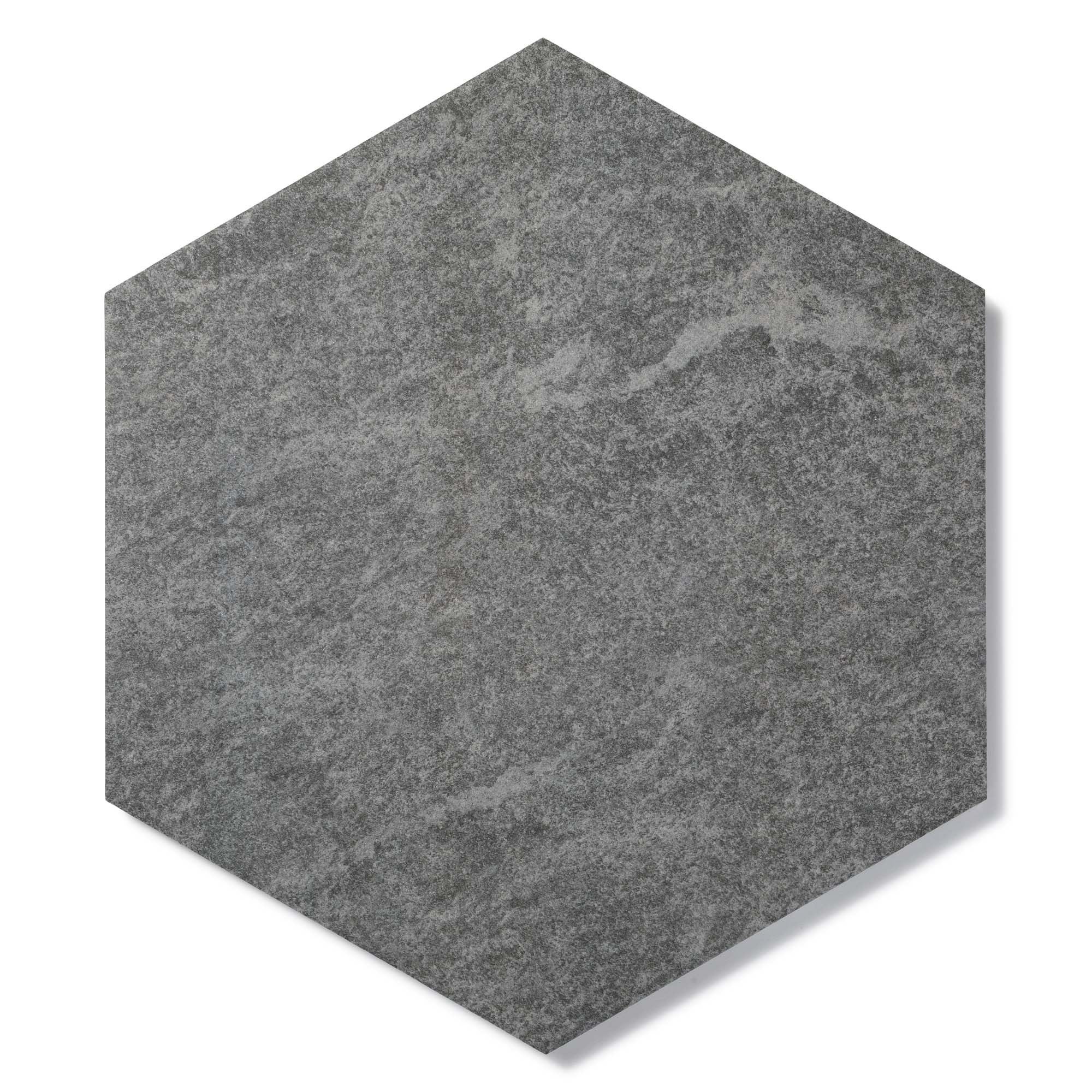 Pas japonais Hexagone Grès cérame effet Pierre Grise 60x52/60x2 cm (à l'unité) - RO'MA NATURE - 2