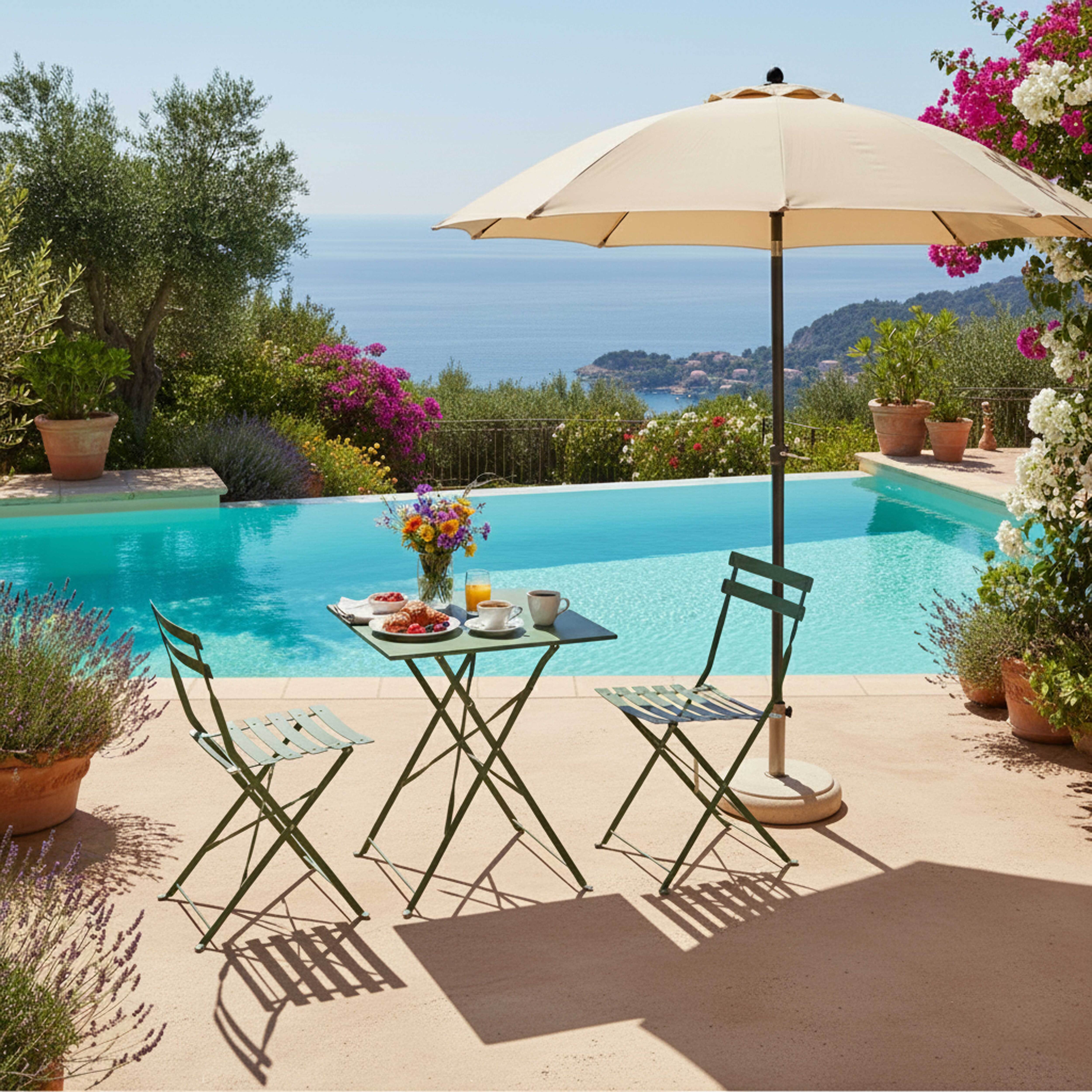Chaise de jardin pliable sans coussin Rome en Acier Vert - 5