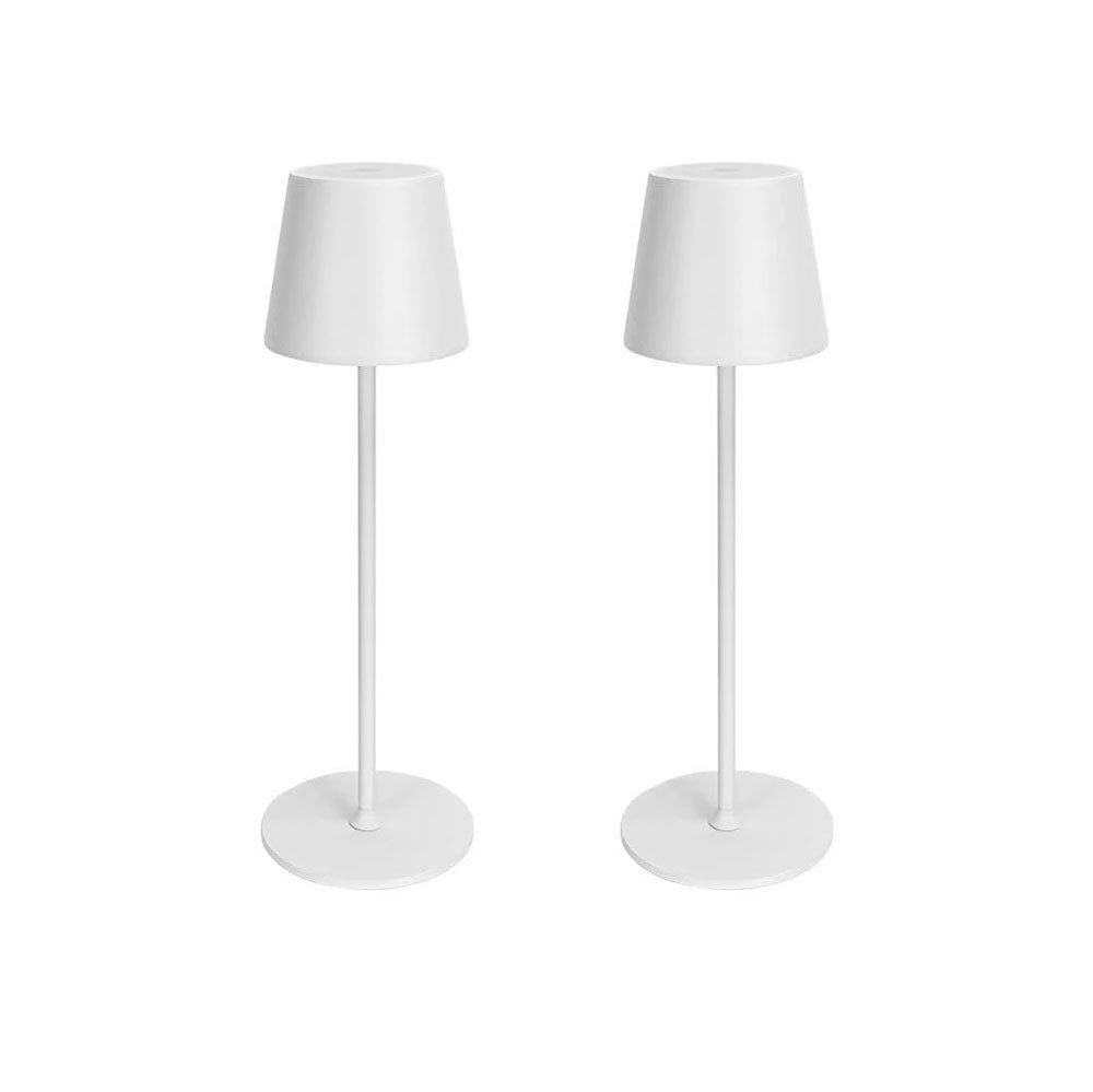Akumulatorowa lampa biurkowa z okrągłą podstawą z blachy, bezprzewodowa akumulatorowa lampa biurkowa, zestaw 2 sztuk