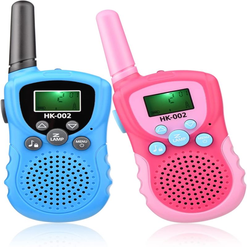 Talkie-walkie Pour Enfants Avec Caméra – 400 M De Portée, Rechargeable Et En Bleu/rose, Le Cadeau Parfait Pour 3-11 Ans