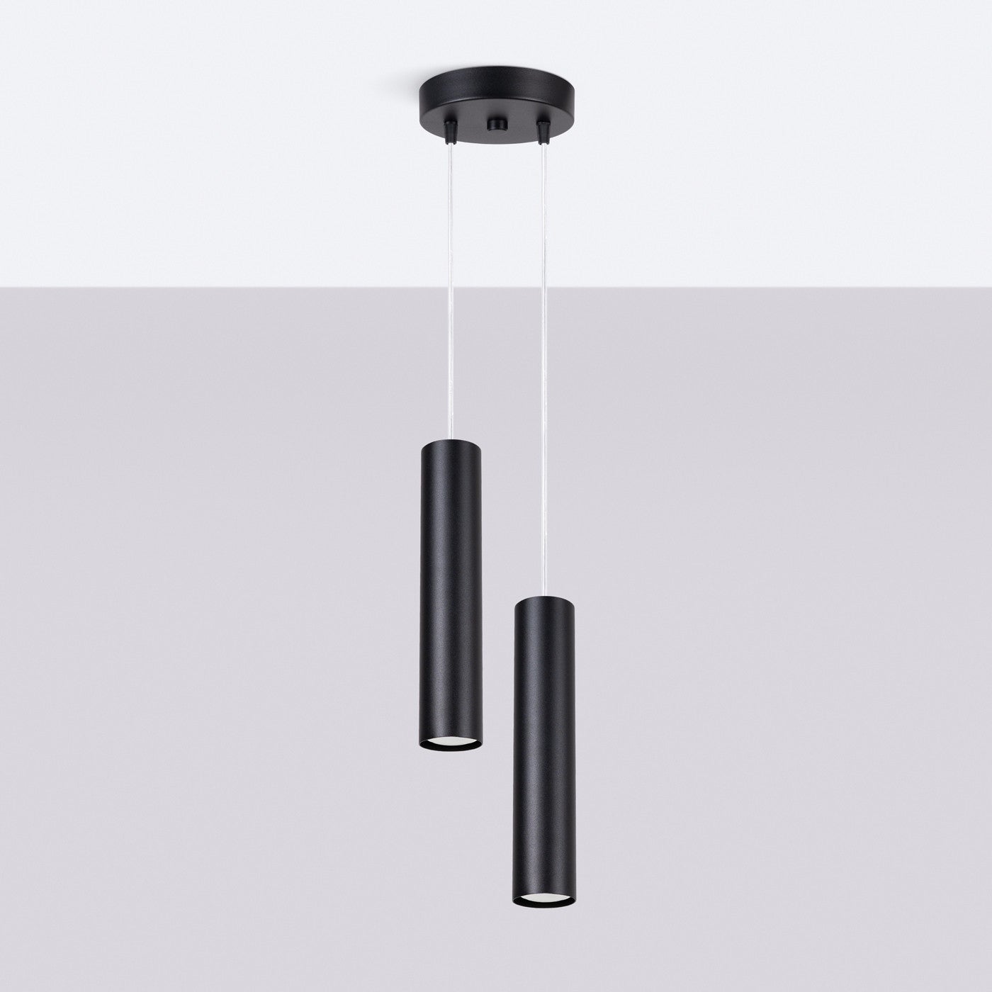 Lampa sufitowa podwójna LAGOS czarna 2xGU10x10W metal wym:118x15x15cm IP20 Sollux Lighting - 3