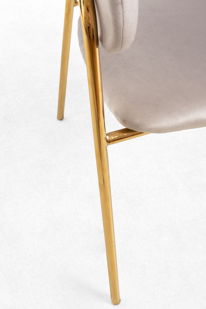 Cadeira Moniel Golden Veludo - Cinza - 7