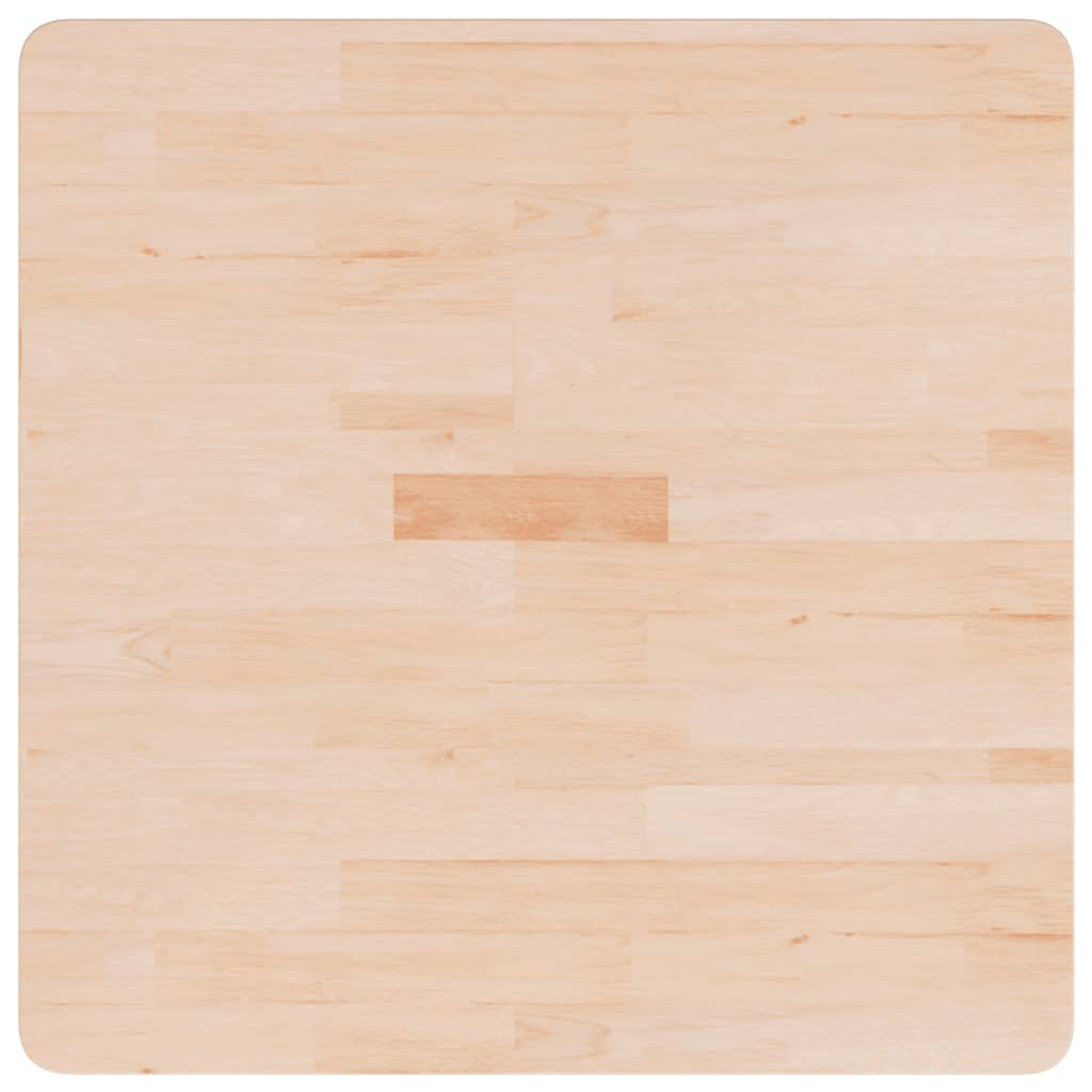 Tablero de mesa | superficie de mesa | tablero de escritorio cuadrada madera de roble sin tratar 70x70x2,5cm cfw29484