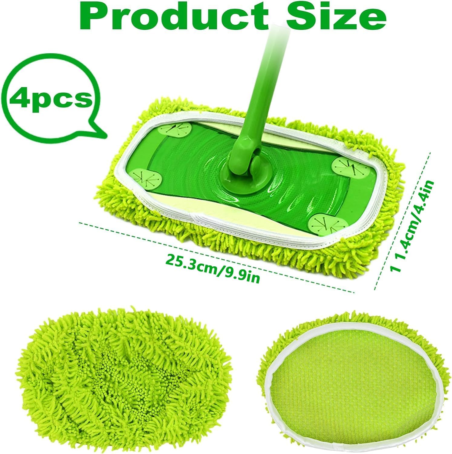 sztuki ściereczek z mikrofibry do mopa Swiffer Sweeper, wymienne nakładki do mopa parowego, wielokrotnego użytku zmywalne nakładki do mopa do podłóg z - 2