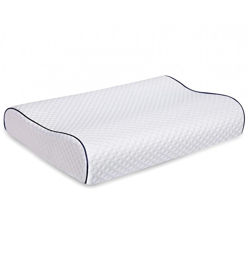 Almohada viscoelástica cervical memory foam contorno ergonómico 60x30x10cm - 2