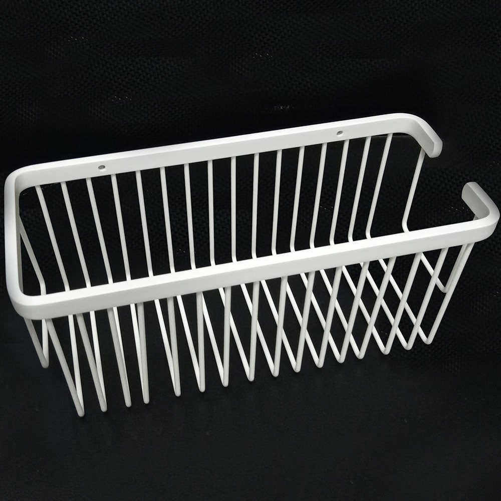 Cesta Portagel rectangular acabado blanco mate fabricado en aluminio - 3