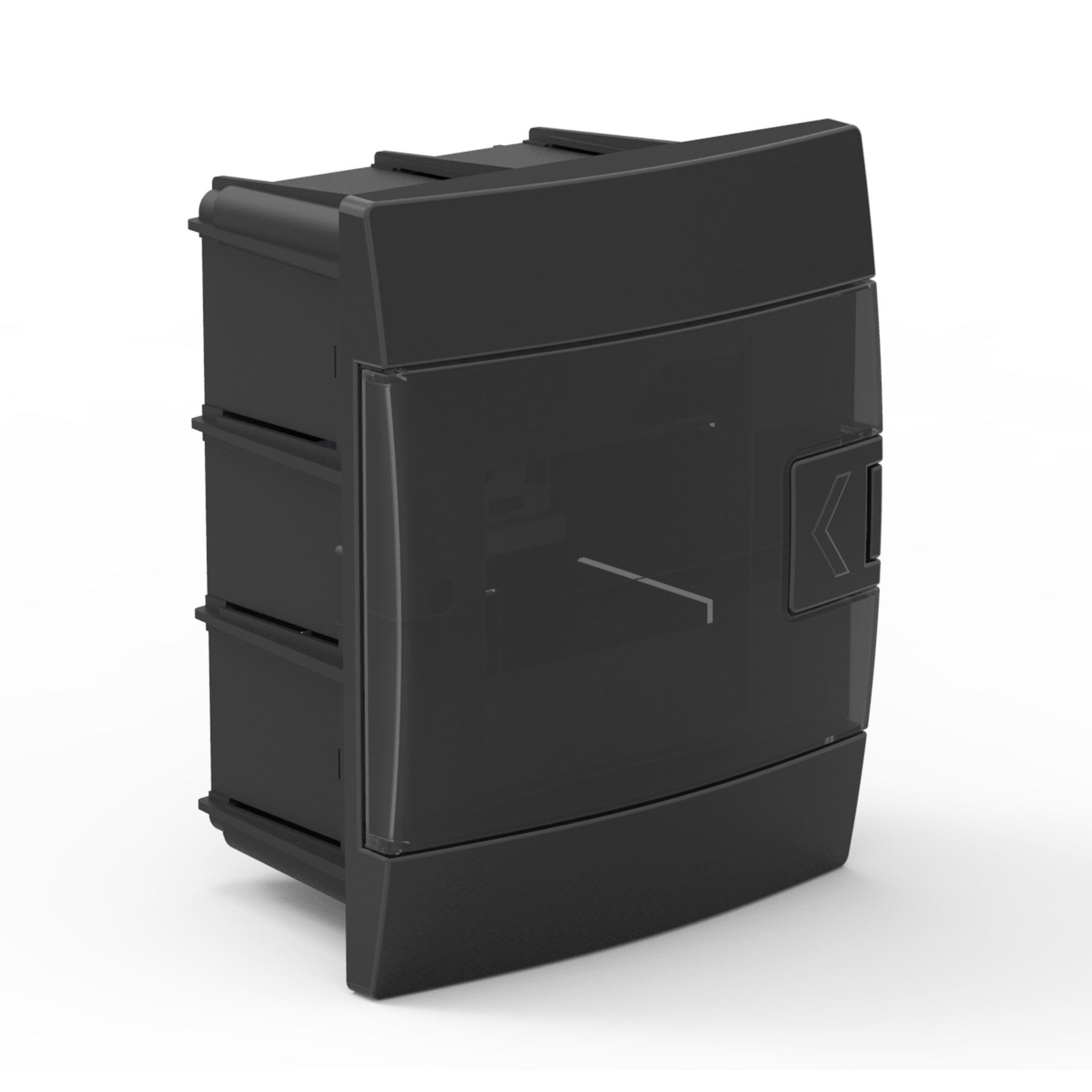Rozdzielnica elektryczna podtynkowa 4-modułowa czarna dymna 140x173x104mm HOROZ ELECTRIC
