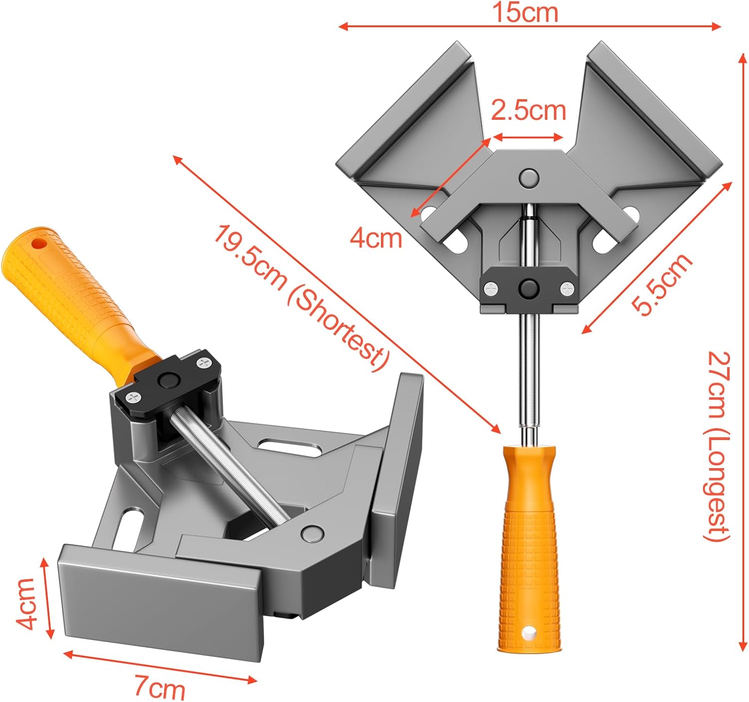 4 Serre-Joints 90° Réglables - Pinces Angle Droit Pour Menuiserie Et Soudure
