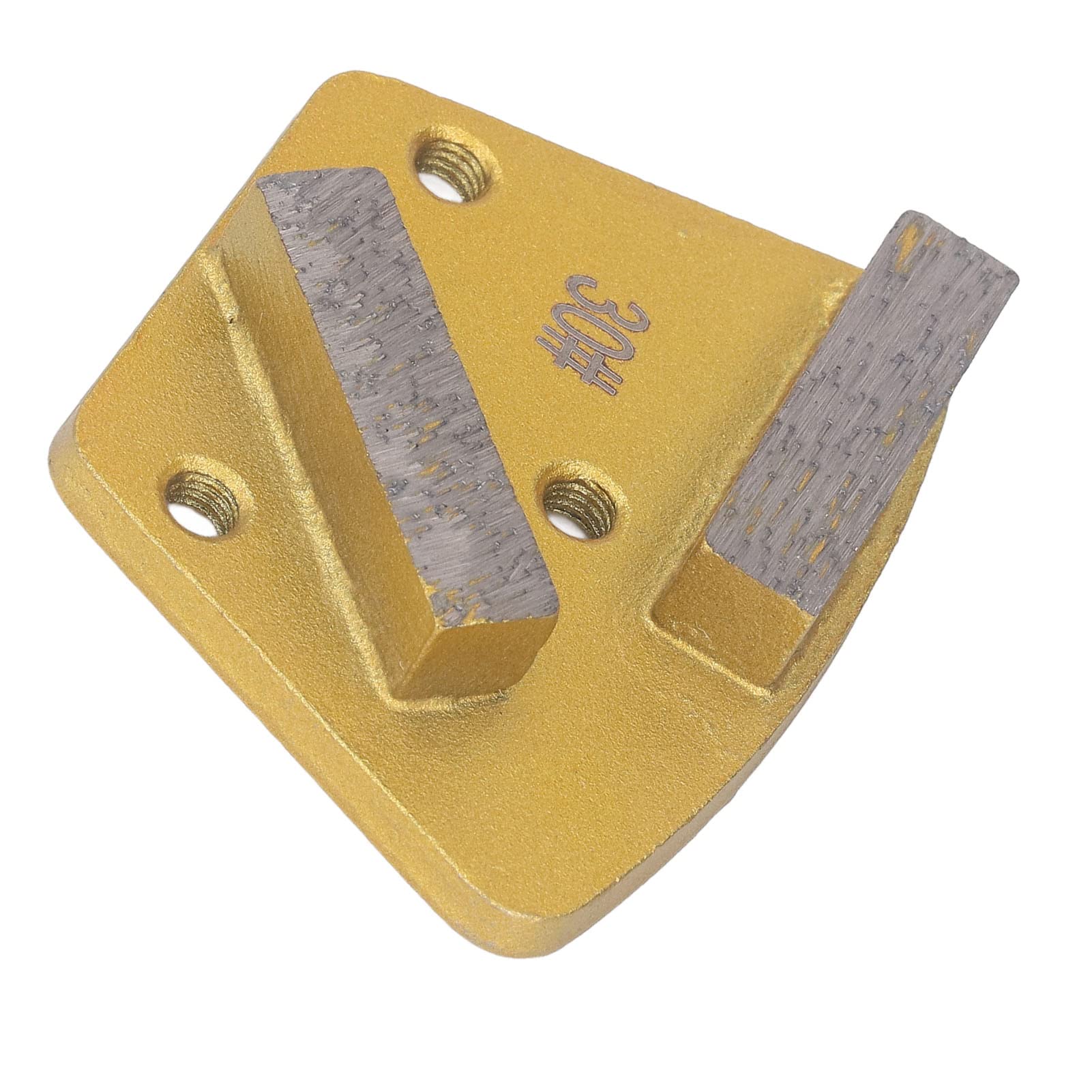 Lot de 3 disques diamantés trapézoïdaux, 30 grains, haute dureté, 2 dents longues, adaptés au meulage du béton et sols durs. - 3