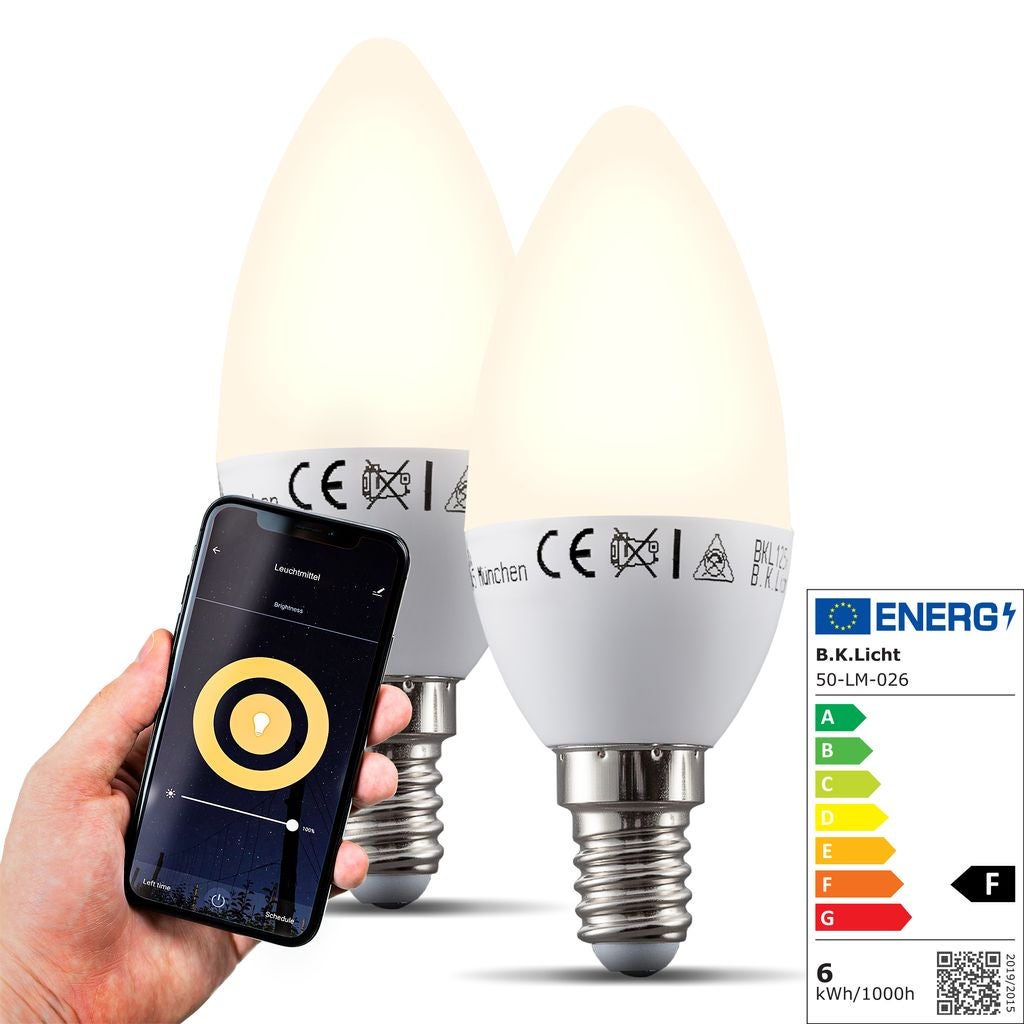 Lot de - ampoules LED - WiFi E14 dimmables via APP, Alexa et Google