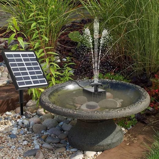 Fontaine solaire extérieure, kit de pompe solaire pour étang, pompe à eau solaire, fontaine solaire pour étang de jardin, étang à oiseaux - 2