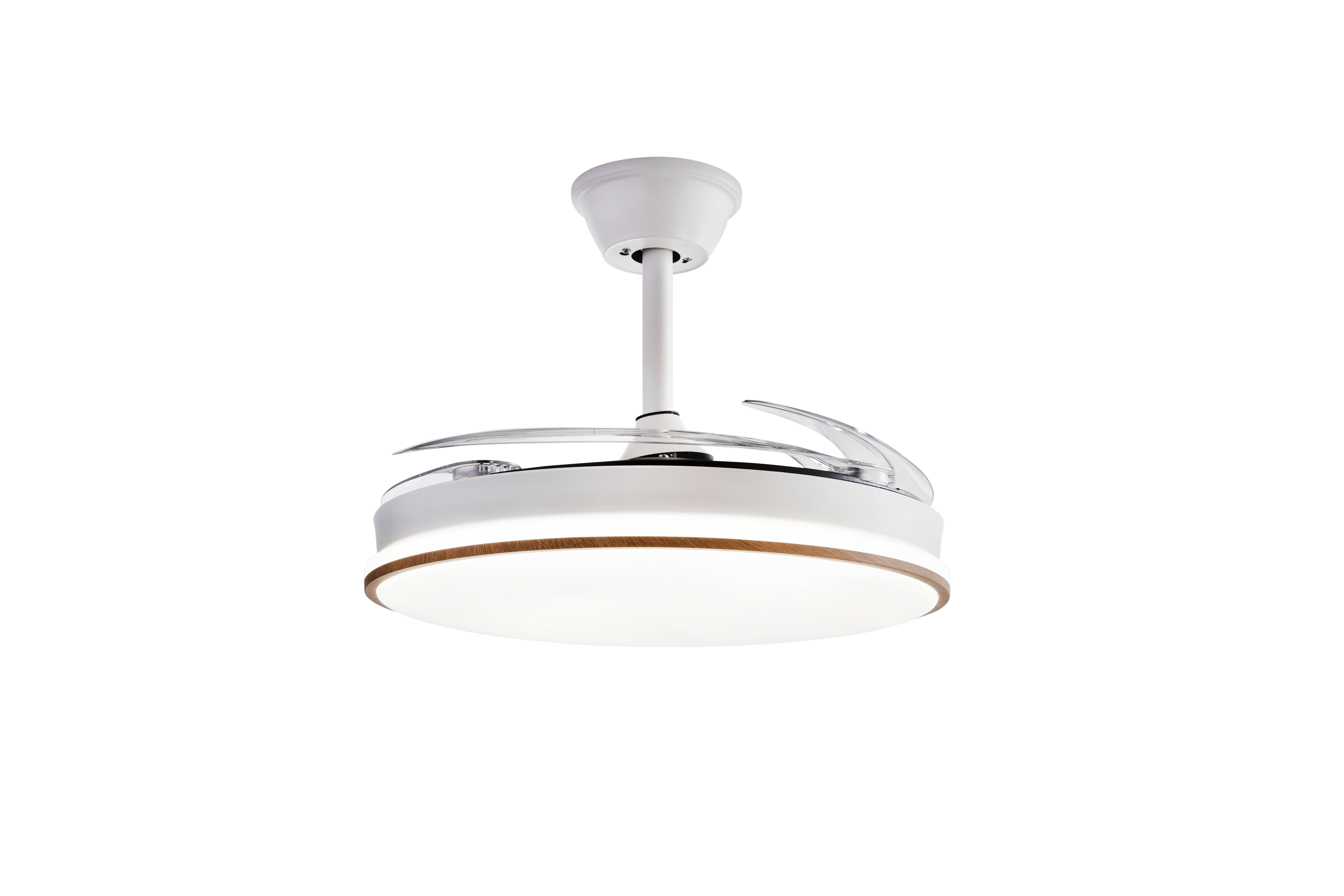 DUPI Ventilador de Techo con Luz LED COSMOS | Motor DC Silencioso | Función Verano e Invierno | 6 Velocidades | Aspas Retráctiles | Blanco-Taupe - 9