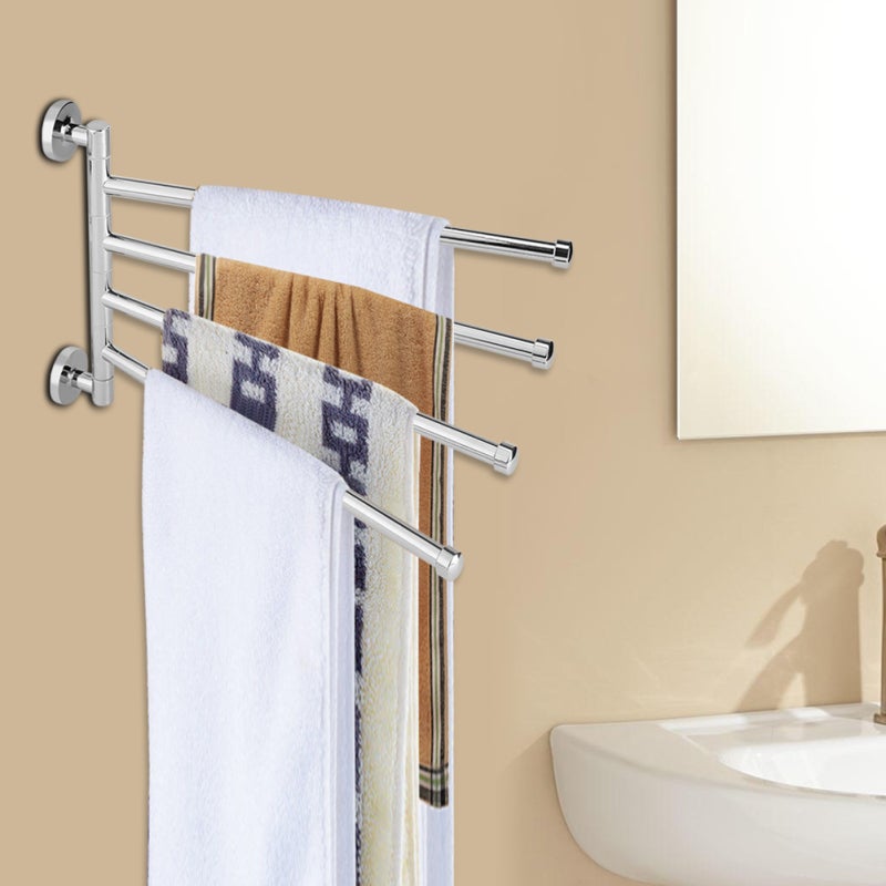 Porte-serviettes rotatif en acier inoxydable - 6