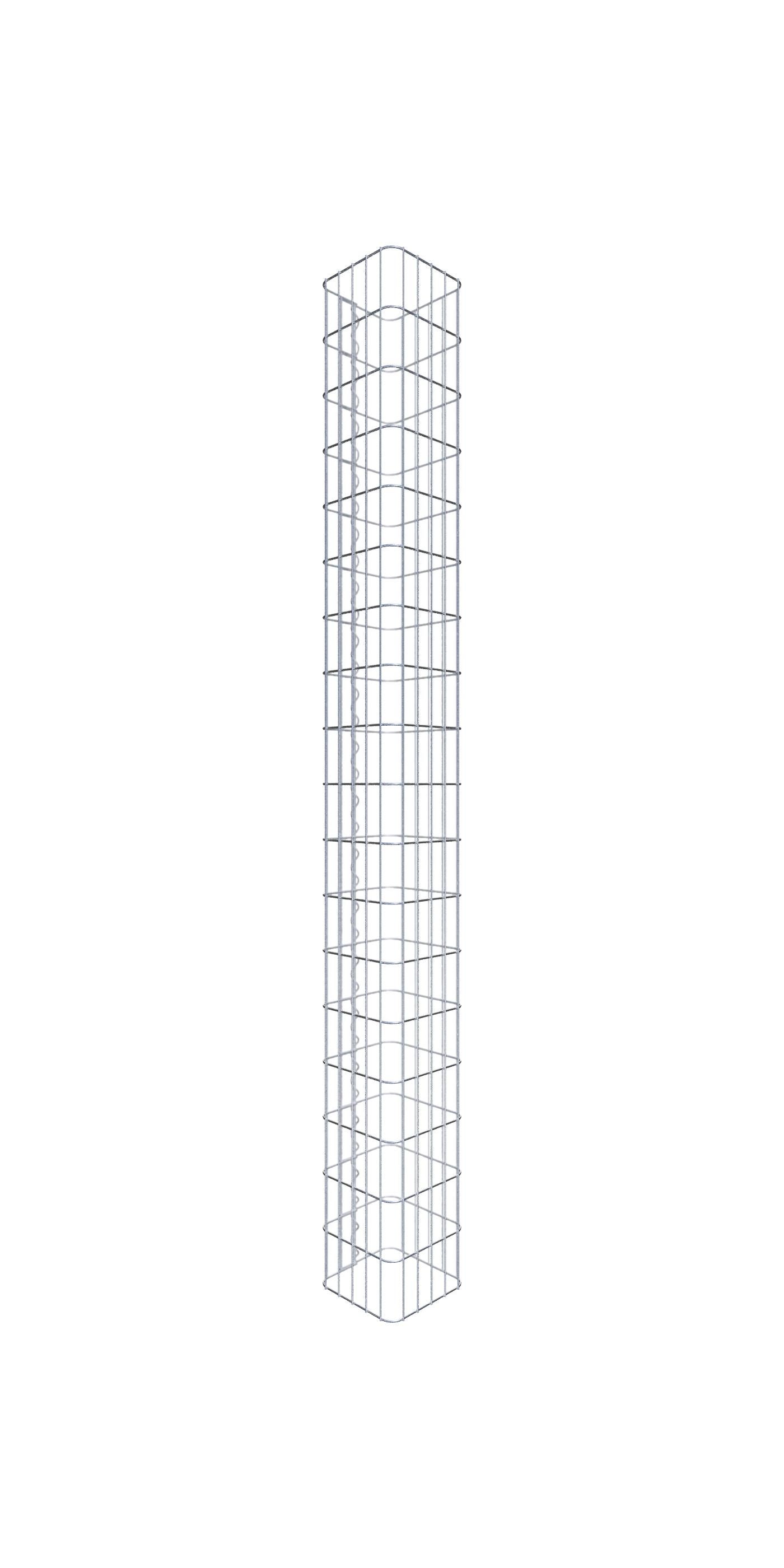 Kolumna gabionowa 27 x 27 cm, kwadrat MW 5 x 10 cm - Wysokość: 1,80 m