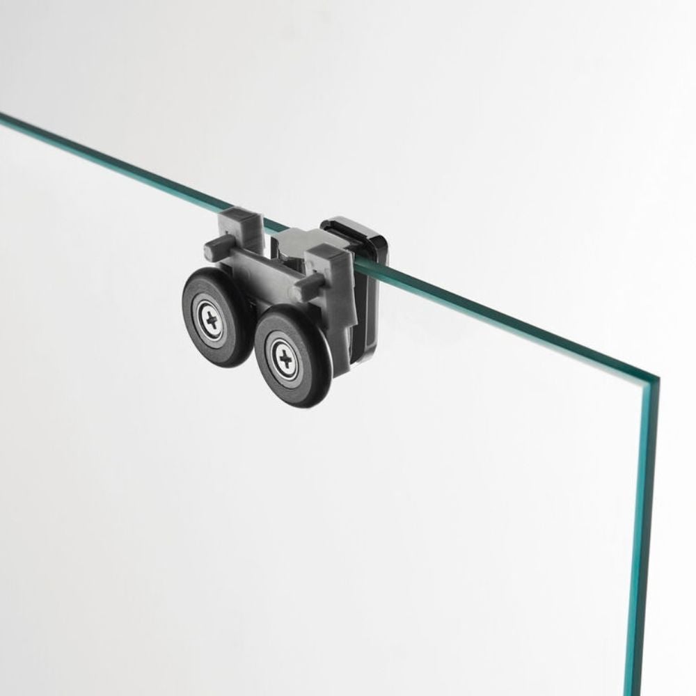 Paroi de douche frontale fixe + porte coulissante BASIC 155-160 cm avec ...