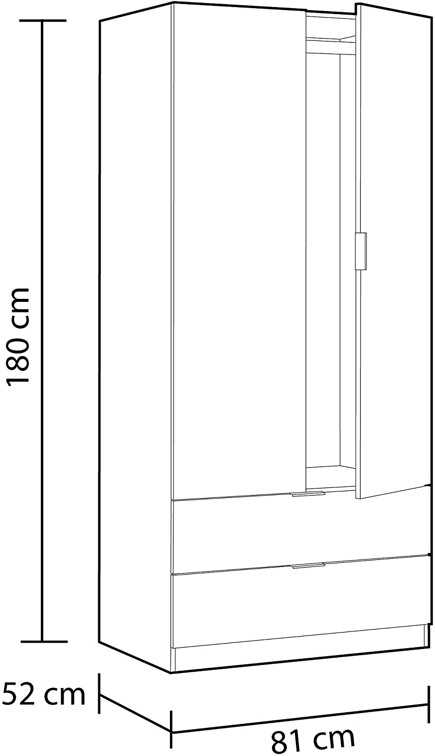 Mobelcenter - Armario 2 Puertas 2 Cajones Mediterráneo - 4