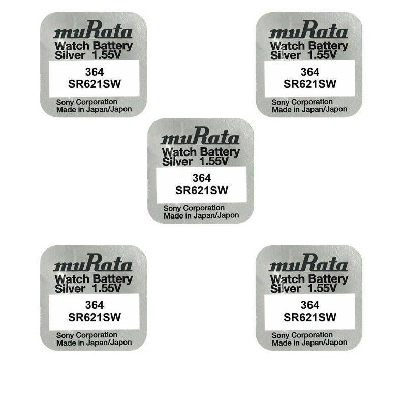 Murata 364=SR621SW Pila Óxido de Plata – GRUPO SACKS Murata 364=SR621SW Pila Óxido de Plata – GRUPO SACKS