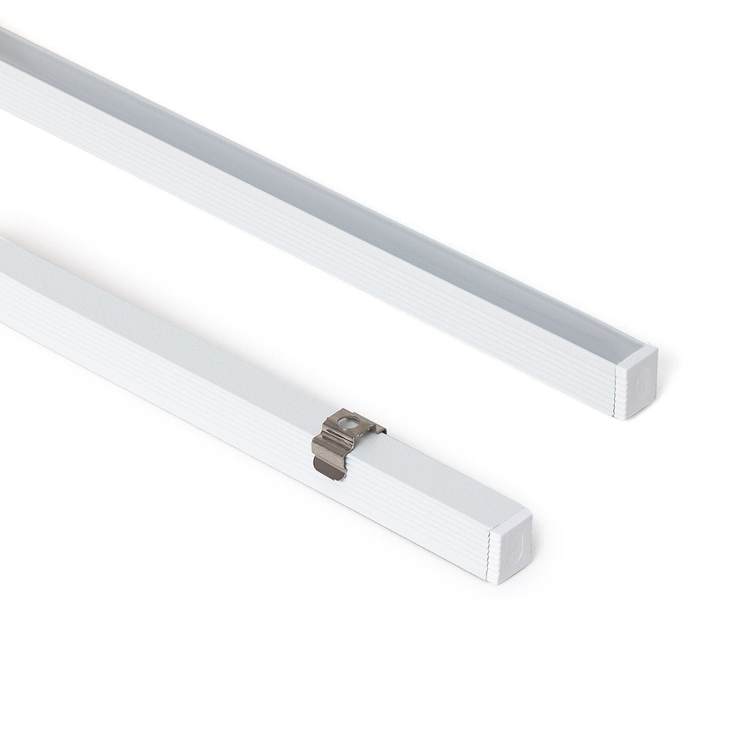Profilé Aluminium LED Étanche IP65 2m – Saillie, Blanc Translucide, Pour Ruban LED Jusqu'à 10 Mm