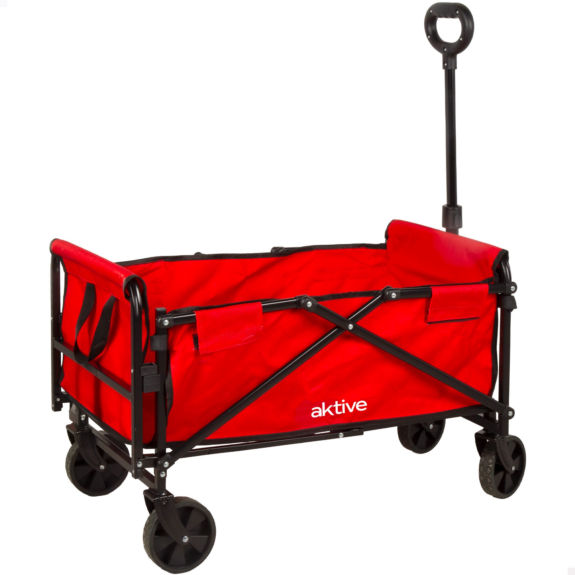 Aktive carro playa con ruedas rojo