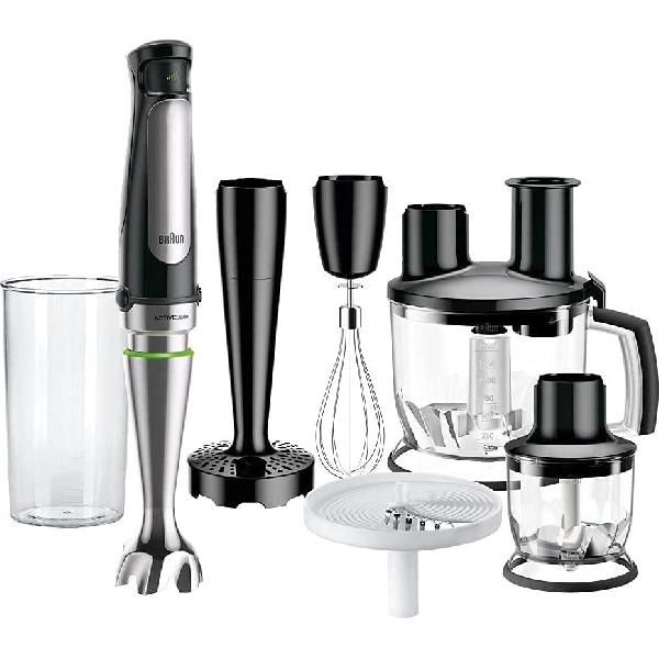 Braun Negro Batidora De Brazo Minipimer Mq7087x Tecnología Antisalpicaduras. Sistema Easy Click. 1.000 W. 1.500 Ml. Color - Imagen 3