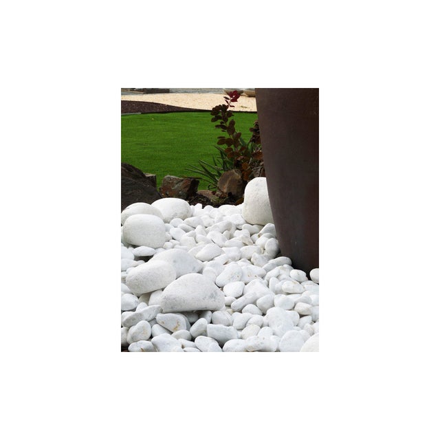 Galet marbre blanc pur 60-110 en sac de 20kg