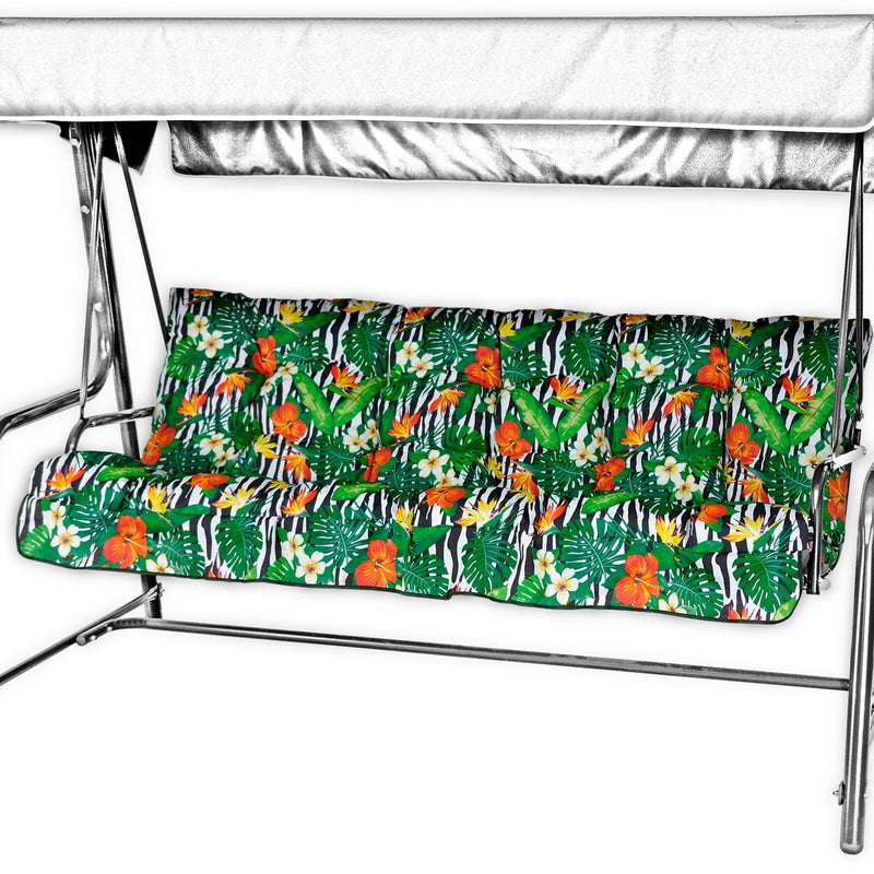 Poduszka na huśtawkę ogrodową AMPO 135 cm zielony czerwony 1 szt.