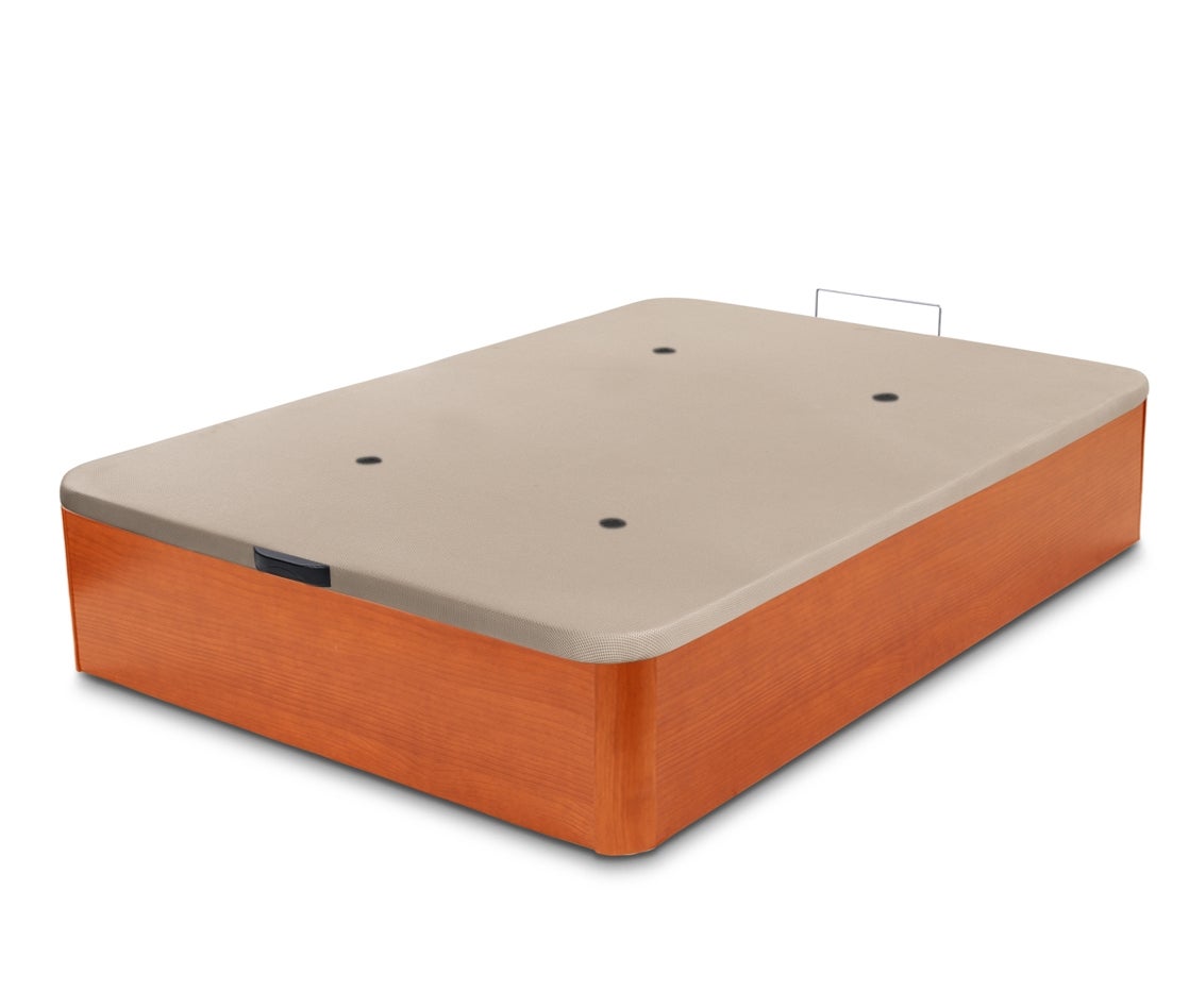 DORMIDAN - Canape Abatible de Gran Capacidad con esquinas Redondeadas , Base tapizada 3D transpirable + 4 válvulas aireación, 135x200cm Cerezo - 2