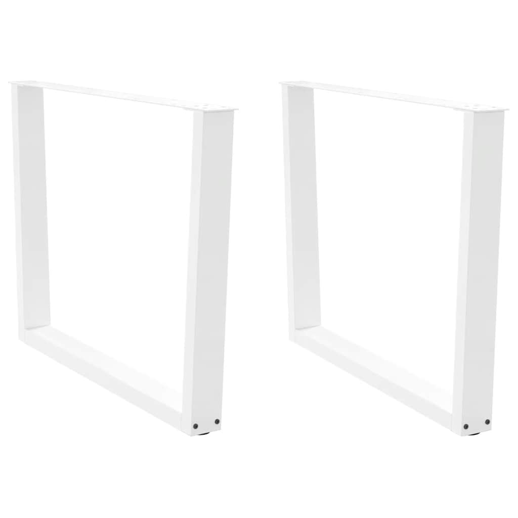 Nogi do stołu jadalnego w kształcie litery V 2 szt. Białe 100x(72-73,3) cm Stal vidaXL
