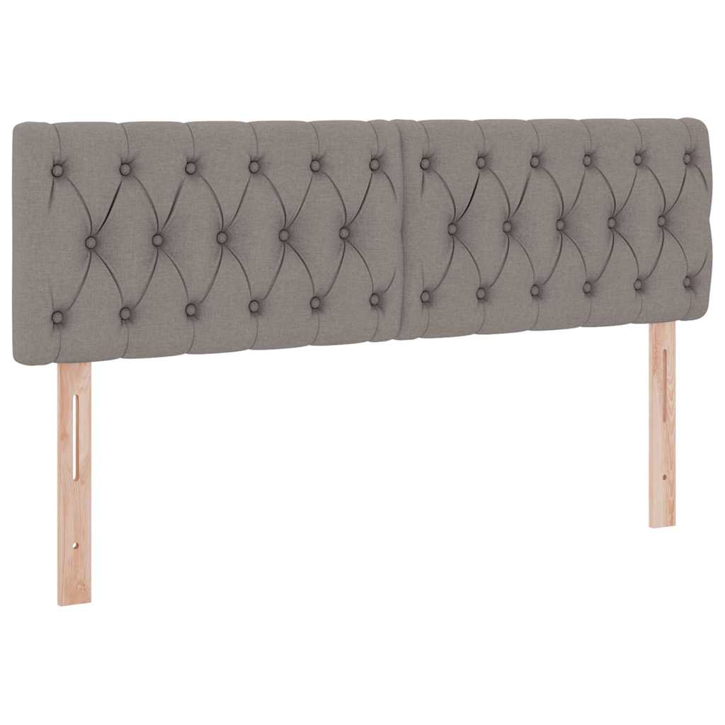 Lit avec rangement et matelas taupe 140 x 200 cm velours - 9